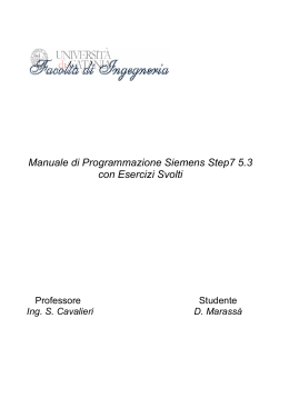 Manuale di Programmazione Siemens Step7 5.3 con Esercizi Svolti