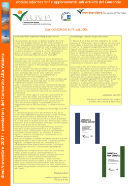 tre/marzo 2007 - newsletters del Consorzio Alta
