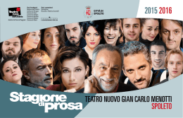 Programma Stagione di Prosa 2015-2016