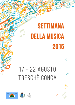Libretto Settimana della musica 2015