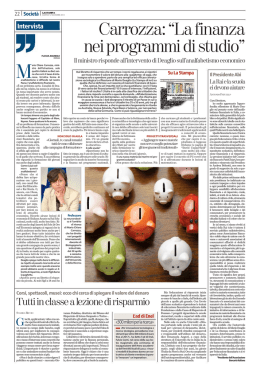 La Finanza nei Programmi di Studio