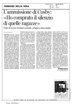 L`ammissione di Cosby