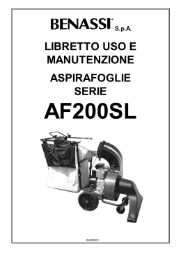 LIBRETTO USO E MANUTENZIONE ASPIRAFOGLIE SERIE