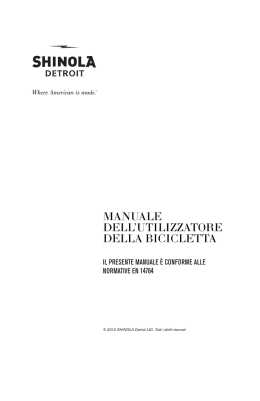 manuale dell`utilizzatore della bicicletta