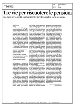 Tre vie per risCuotere le pensioni