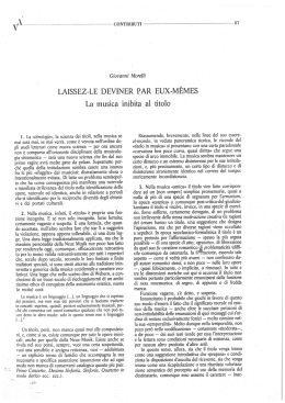 La musica inibita al titolo