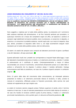 Legge 283-62 - USL 6 Livorno