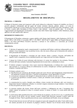 Regolamento di disciplina