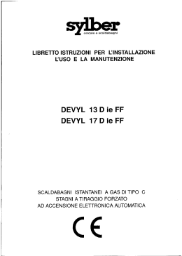 Libretto di istruzioni scaldabagno sylber devyl 13 e 17 d ie ff