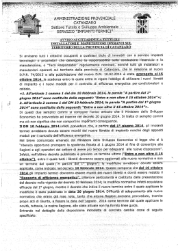 Avviso ai cittadini, installatori e manutentori