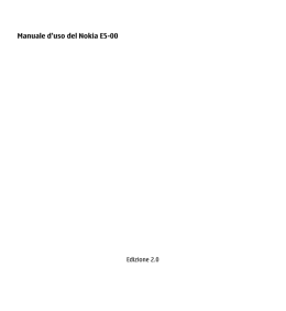 Manuale d`uso del Nokia E5-00