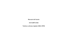 Manuale dell`utente OUTLIMITS DSS Telefono cellulare digitale