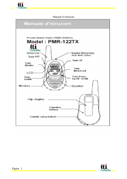 Manuale d`istruzioni Pagina 1