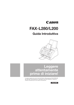 FAX-L280/L200 - Canon Centre
