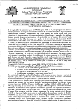 Nuove norme per i controlli di efficienza delle caldaie