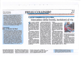 la Vita Cattolica, &ldquo;Mercatino della Bont&agrave;, iscrizioni al via&rdquo;, 3 Febbraio