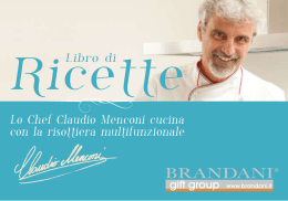 Lo Chef Claudio Menconi cucina con la risottiera