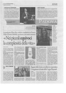 Il Gazzettino - Premio Luigi Malerba