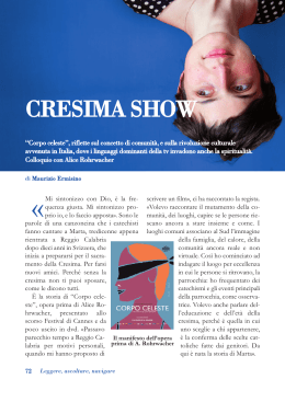 Cresima show - Volontariato Lazio