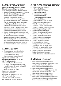 Libretto dei canti - Coro Parrocchiale