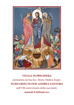 Libretto Veglia anniversario don Andrea Santoro 2014