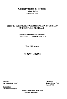 Il Trovatore di Giuseppe Verdi (Barbara Lazotti: correlatore)