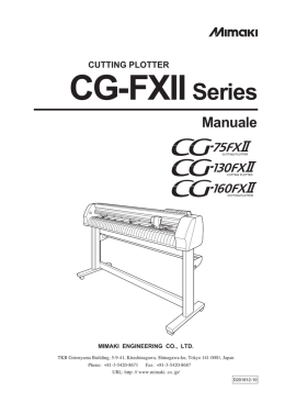 Manuale d`uso Mimaki Serie FXII