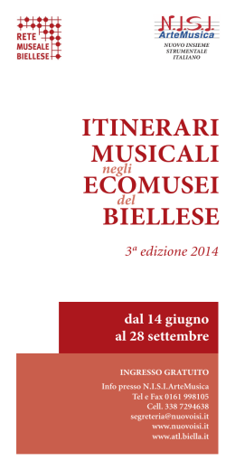 Scarica il libretto! - LIVE Piemonte dal Vivo – Circuito regionale dello