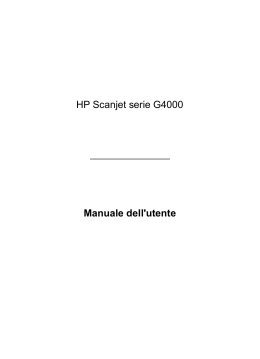 HP Scanjet serie G4000 Manuale dell`utente