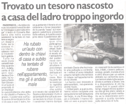 Trovato un tesoro nascosto