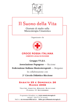 croce rossa libretto - FIM - Federazione Italiana Musicoterapeuti