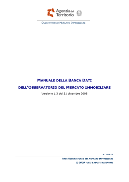 Il manuale della banca dati OMI