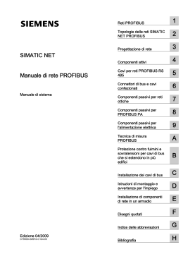 Manuale di rete PROFIBUS - Siemens Industry Online Support Portals