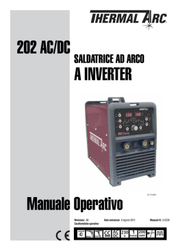 202 AC/DC Manuale Operativo A INVERTER