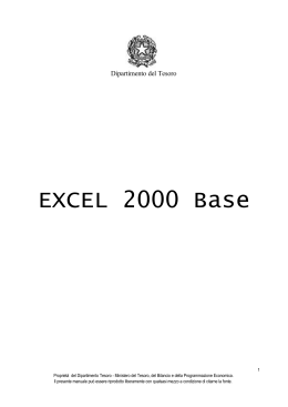 EXCEL 2000 Base - Dipartimento di Matematica