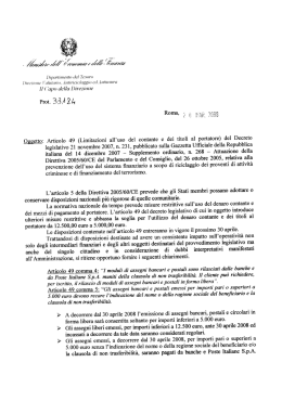 Il ( `apo della Direzione Prot. 33/l 2 Lf