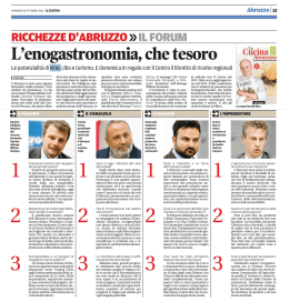 L`enogastronomia, che tesoro - Consorzio di Tutela dei Vini d`Abruzzo