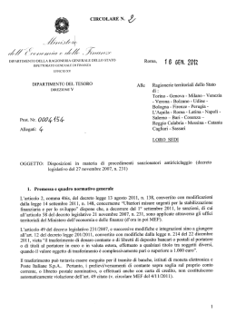MEF - Circolare n. 2 del 16.01.2012