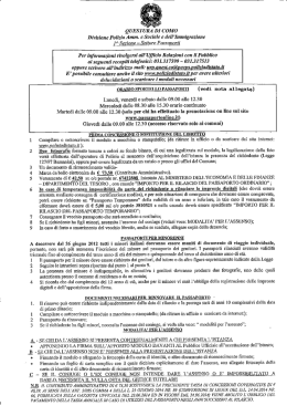 Passaporti - Comune di Orsenigo