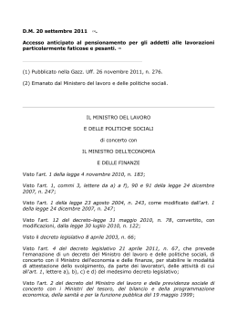 Decreto Ministeriale del 20 settembre 2011