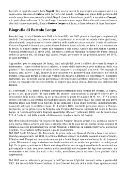 Il Papa a Pompei, Bartolo Longo, preghiere e