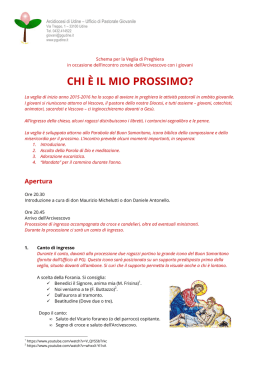 schema della veglia di inizio anno