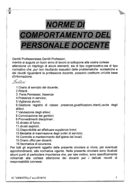 Gentili Professoresse,Gentili Professori, mentre si augura un buon