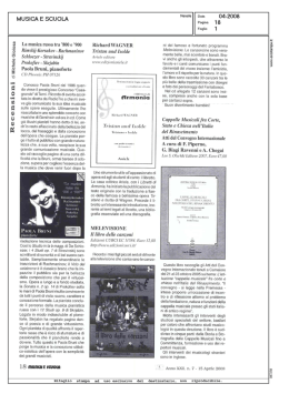 01/04/2008 Musica e Scuola RECENSIONI