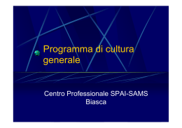 Visione globale del programma