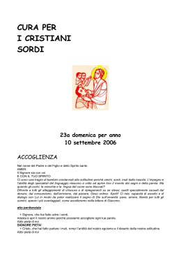 cura per i cristiani sordi