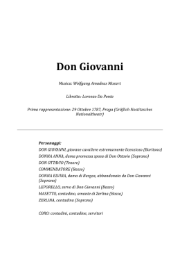 Don Giovanni - Cantare l`Opera