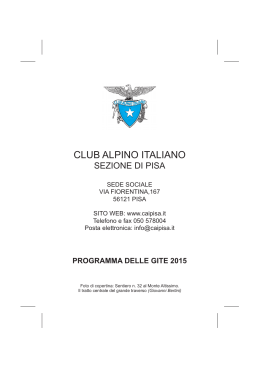 LIBRETTO CAI 2015.cdr - Club Alpino Italiano Sezione di Pisa