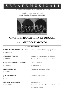 ORCHESTRA CAMERATA DUCALE Violinista