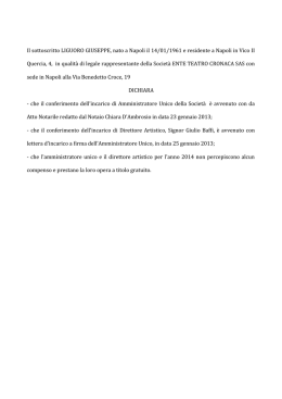 leggi e scarica le info sui conferimenti degli incarichi e il curriculum